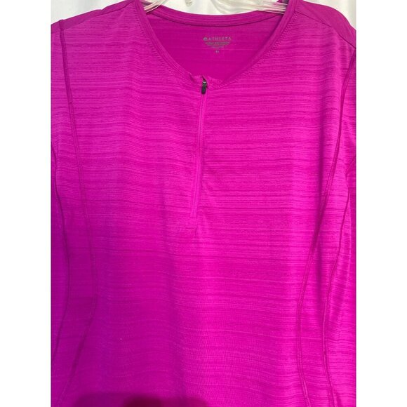 Athleta Bright Pink Zip-Up Sleeveless Activewear Top 3X Lightweight Stretchy & S - Picture 2 of 7
